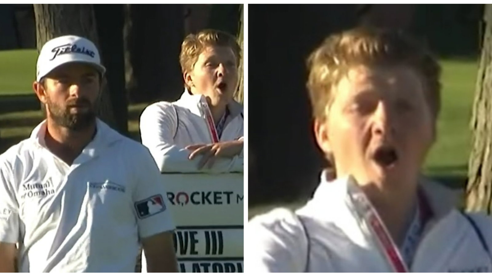 WATCH: Fan has priceless reaction to Cameron Young's slam dunk